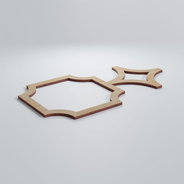 Ekena Millwork Small Anderson Decorative Fretwork Wood Wall Panels, Hickory, 20 5/8"W x 11 3/8"H x 3/8"T - WALW12X12X0375ANDHI