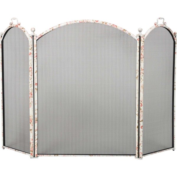 Dagan Floral Design 3 Fold Arched Screen, Floral - 1383-34FL