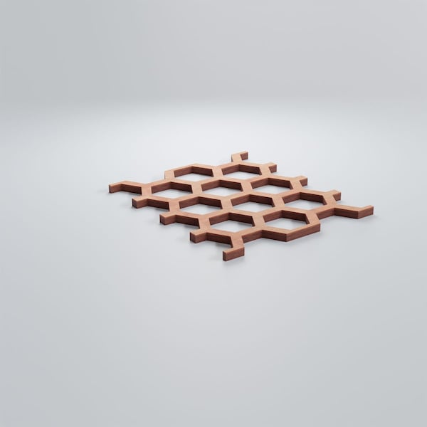 Ekena Millwork Extra Small Westmore Decorative Fretwork Wood Wall Panels, Cherry, 4 7/8"W x 7 3/8"H x 3/8"T - WALW08X08X0375WSTCH