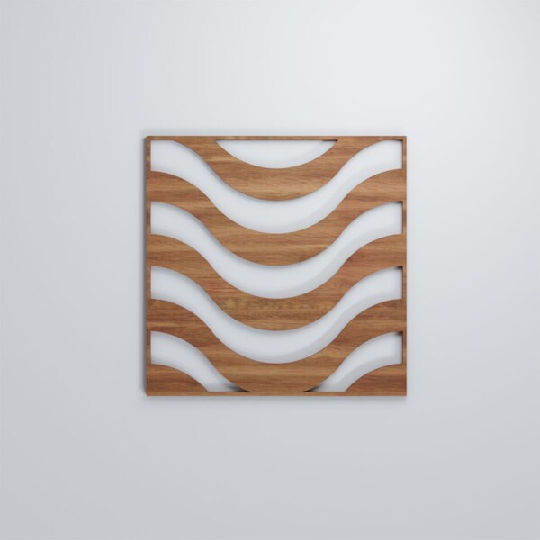 Ekena Millwork Medium Parker Decorative Fretwork Wood Wall Panels, Walnut, 15 3/8"W x 15 3/8"H x 3/8"T - WALW16X16X0375PKRWA