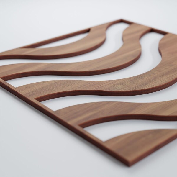 Ekena Millwork Medium Parker Decorative Fretwork Wood Wall Panels, Walnut, 15 3/8"W x 15 3/8"H x 3/8"T - WALW16X16X0375PKRWA