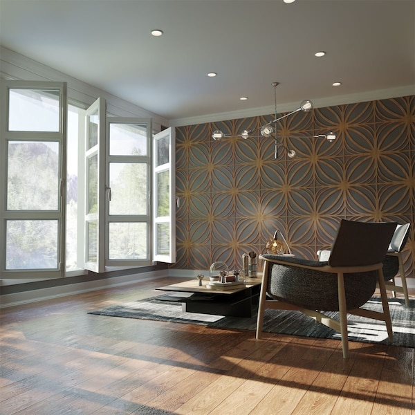 Ekena Millwork Medium Otis Decorative Fretwork Wood Wall Panels, Birch, 15 3/8"W x 15 3/8"H x 3/8"T - WALW16X16X0375OTSBI