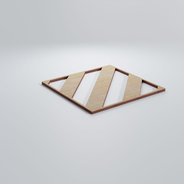 Ekena Millwork Small Strymon Decorative Fretwork Wood Wall Panels, Birch, 11 3/8"W x 11 3/8"H x 3/8"T - WALW12X12X0375STRBI