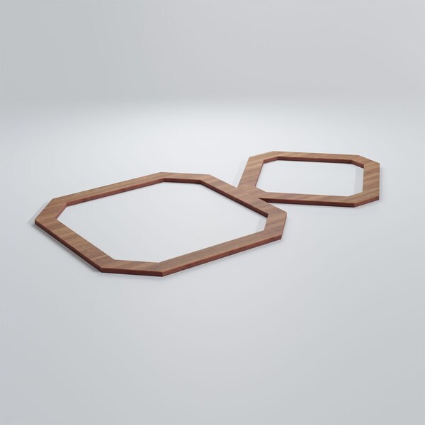 Ekena Millwork Medium Lockhart Decorative Fretwork Wood Wall Panels, Walnut, 26 1/4"W x 15 3/8"H x 3/8"T - WALW16X16X0375LKHWA
