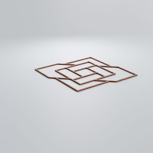 Ekena Millwork Large Loveland Decorative Fretwork Wood Wall Panels, Red Oak, 23 3/8"W x 23 3/8"H x 3/8"T - WALW24X24X0375LLDRO
