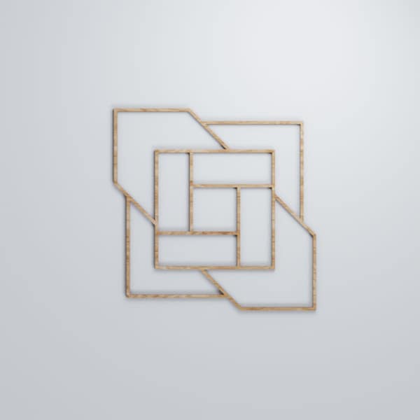 Ekena Millwork Large Loveland Decorative Fretwork Wood Wall Panels, Red Oak, 23 3/8"W x 23 3/8"H x 3/8"T - WALW24X24X0375LLDRO