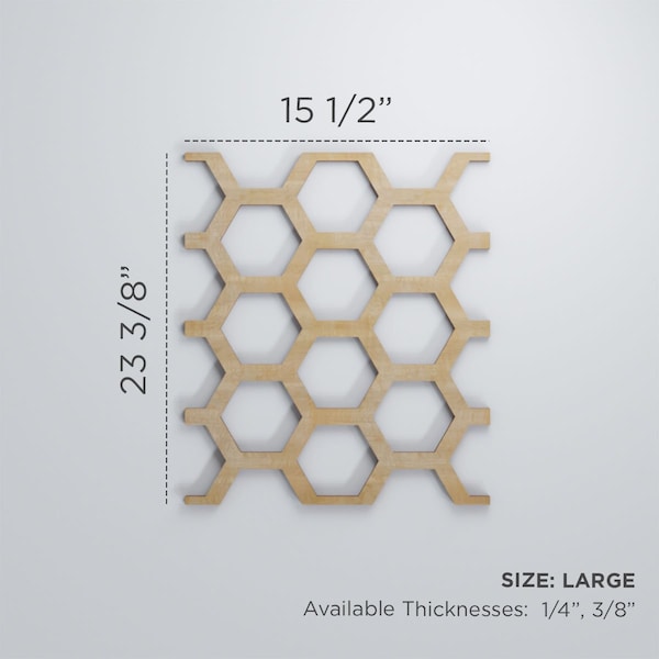 Ekena Millwork Large Westmore Decorative Fretwork Wood Wall Panels, Cherry, 15 1/2"W x 23 3/8"H x 3/8"T - WALW24X24X0375WSTCH