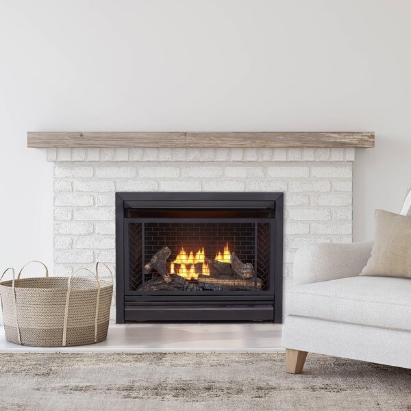 Bluegrass Living Vent Free Natural Gas Fireplace Insert, 26,000 BTU, Remote Control, Zero Clearance Design - B300RTN