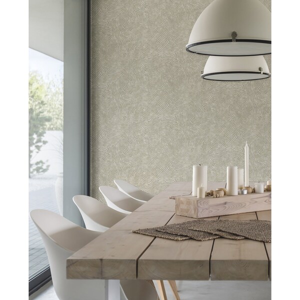 York Wallcoverings Modern Wood Taupe Wallpaper Sample - OI0712SAM