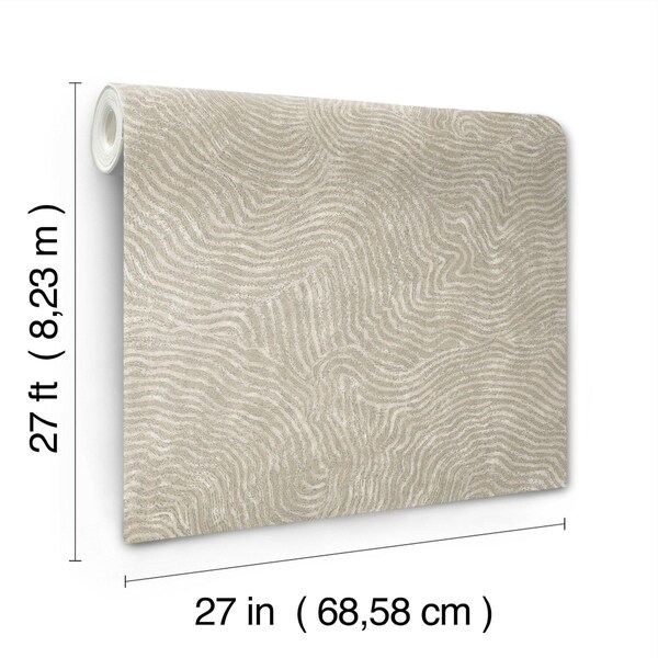 York Wallcoverings Modern Wood Taupe Wallpaper Sample - OI0712SAM