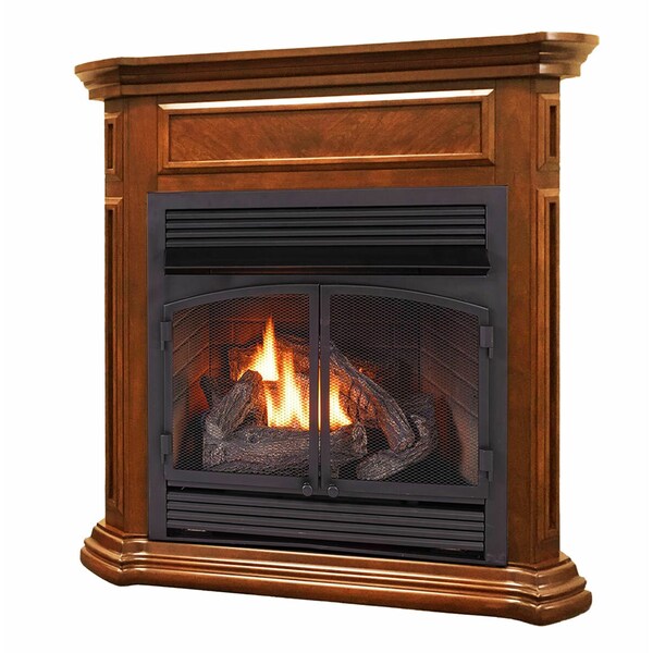 Duluth Forge Dual Fuel Ventless Gas Fireplace - 32,000 Btu, T-Stat Control Appl - DFS-400T-4AS