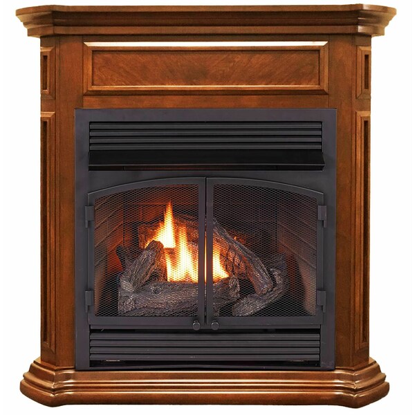 Duluth Forge Dual Fuel Ventless Gas Fireplace - 32,000 Btu, T-Stat Control Appl - DFS-400T-4AS