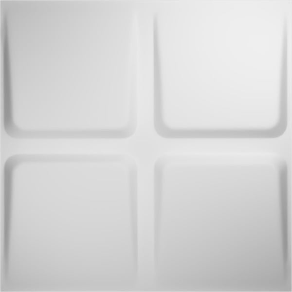 Ekena Millwork 19 5/8in. W x 19 5/8in. H Galveston EnduraWall 3D Wall Panel Covers, Total 26.75 Sq. Ft., 10PK - WP20X20GLWH-CASE-10