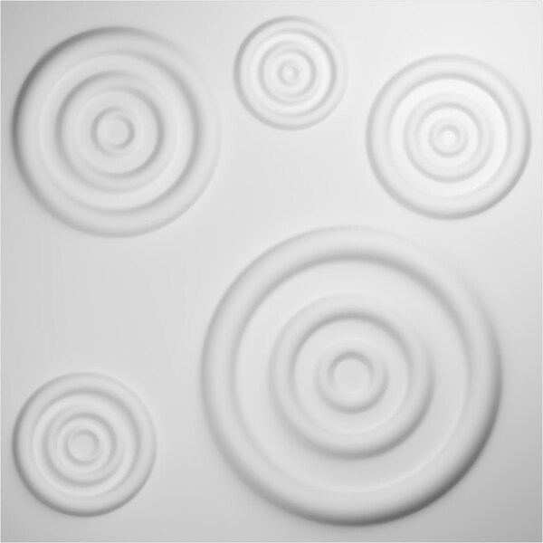 Ekena Millwork 19 5/8in. W x 19 5/8in. H Reece EnduraWall Decorative 3D Wall Panel Covers, Total 32.1 Sq. Ft., 12PK - WP20X20REWH-CASE-12
