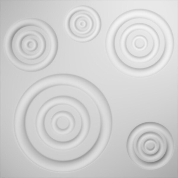 Ekena Millwork 19 5/8in. W x 19 5/8in. H Reece EnduraWall Decorative 3D Wall Panel Covers, Total 32.1 Sq. Ft., 12PK - WP20X20REWH-CASE-12