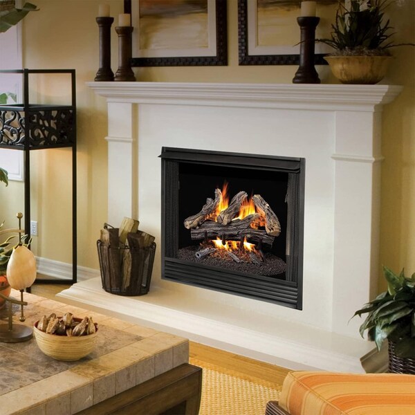Procom Heating Heating Vented Natural Gas Log Set With Remote Control Kit, 18 in, 45,000 BTU - WAN18N-2-RO
