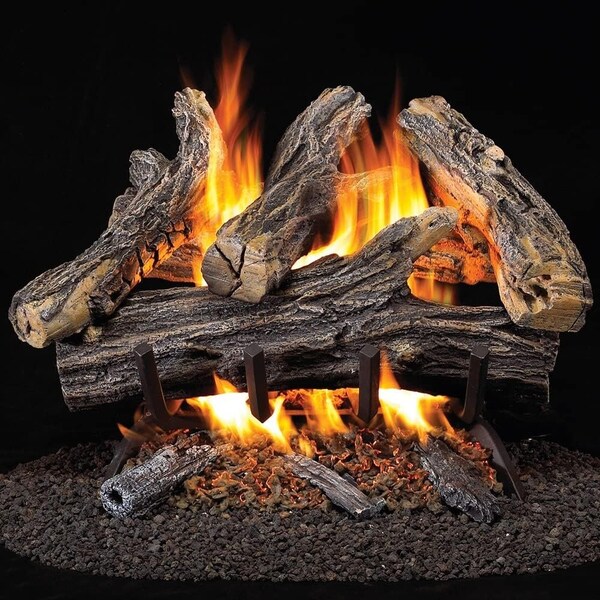 Procom Heating Heating Vented Natural Gas Log Set With Remote Control Kit, 18 in, 45,000 BTU - WAN18N-2-RO