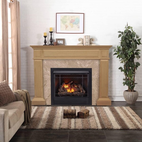 Generic Fireplace Mantel Surround in Unfinished Oak - FM32-6-U