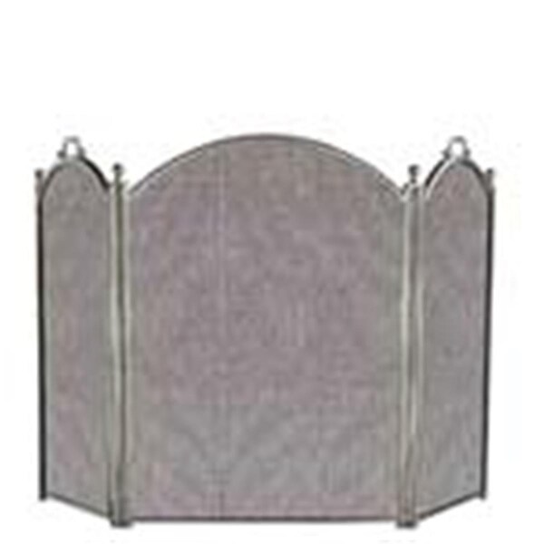 Blueprints 3 Fold Screen - Satin Pewter - 52in. W x 34in. H - BL3263985