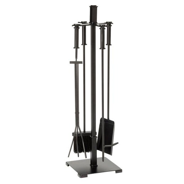 Mr. Bar-B-Q Mr. Bar-B-Q Products F-1730 Black Craftsman Fireset with Cylinder Handles - 5 Piece - F-1730
