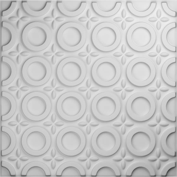 Ekena Millwork 19 5/8in. W x 19 5/8in. H Abstract EnduraWall Decorative 3D Wall Panel, White, 50PK - WP20X20ASWH-CASE-50