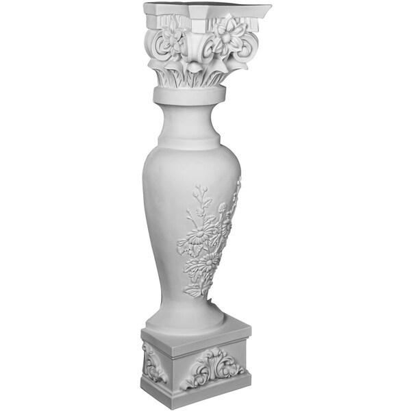 Ekena Millwork 10 1/4"W x 8 1/4"D x 39 3/8"H Floral Surround - SUR39X10X08FL