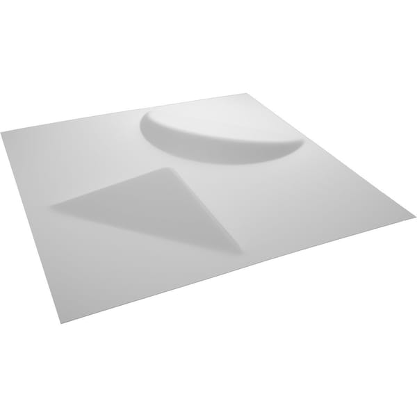 Ekena Millwork 11 7/8in. W x 11 7/8in. H Apollo EnduraWall Decor 3D Wall Panel Covers Total 48.96 Sq. Ft., 50PK - WP12X12APWH-CASE-50