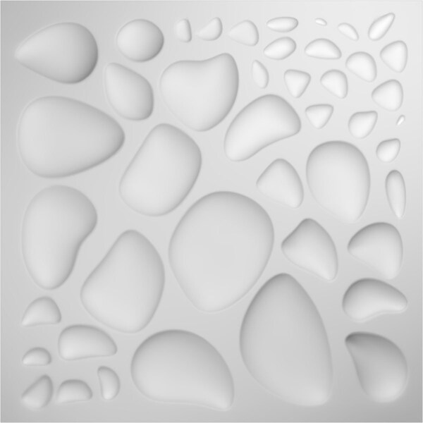 Ekena Millwork 19 5/8in. W x 19 5/8in. H Shale EnduraWall Decorative 3D Wall Panel, White, 10PK - WP20X20SLWH-CASE-10