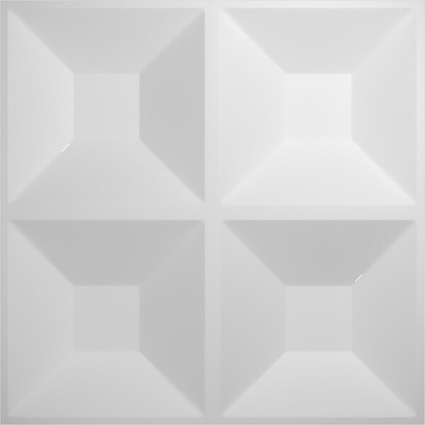 Ekena Millwork 11 7/8in. W x 11 7/8in. H Swindon EnduraWall Decor 3D Wall Panel Covers, Total 9.79 Sq. Ft., 10PK - WP12X12SWWH-CASE-10