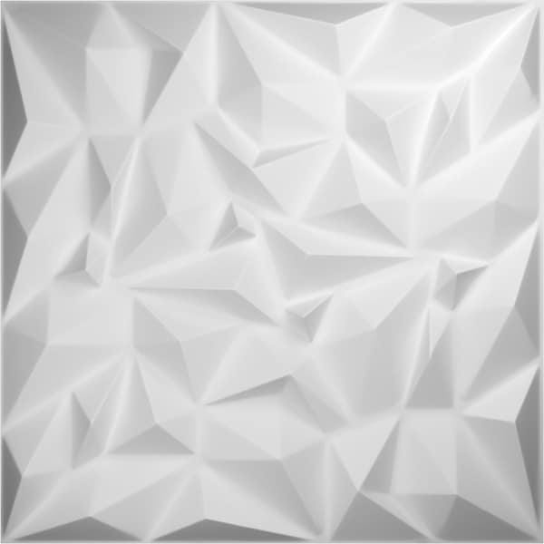 Ekena Millwork 19 5/8in. W x 19 5/8in. H Leto EnduraWall Decorative 3D Wall Panel Covers, Total 26.75 Sq. Ft., 10PK - WP20X20LTWH-CASE-10