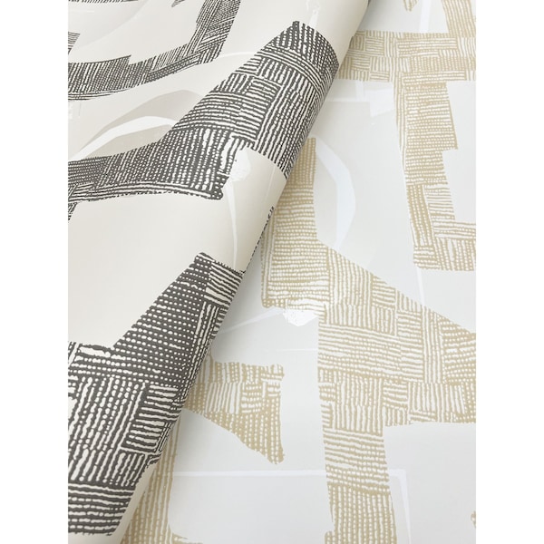 York Wallcoverings Modern Tribal Linen and Charcoal Wallpaper - AG2101