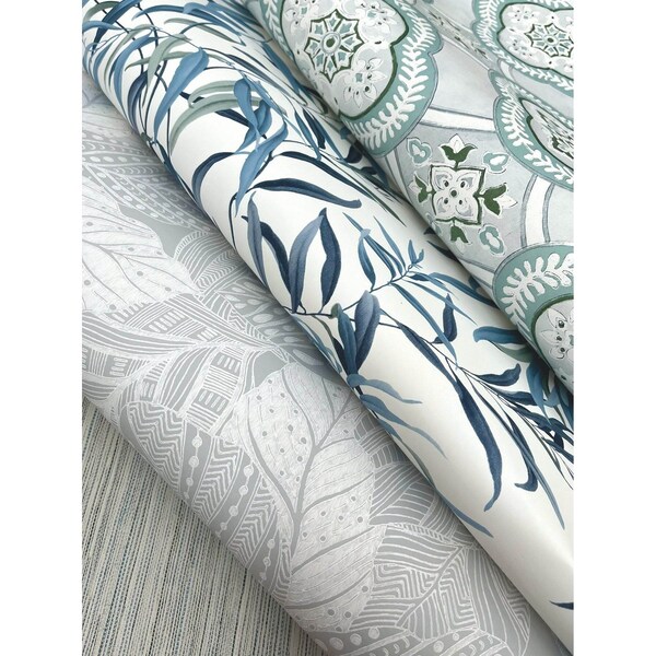 York Wallcoverings Fountain Grass Jade Wallpaper - GO8303