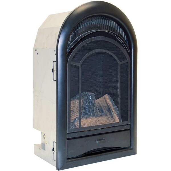 Procom Heating Dual Fuel Ventless Gas Fireplace Insert, Arched Door, 10,000 BTU, T-Stat Control - PCS100T