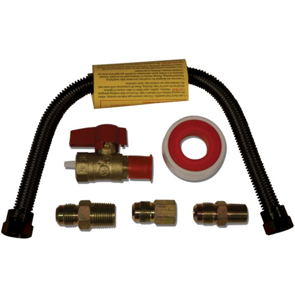 Generic 18In. Universal Gas Appliance Hook-Up Kit - Black Finish - Model# Gls - GLS202-18TF