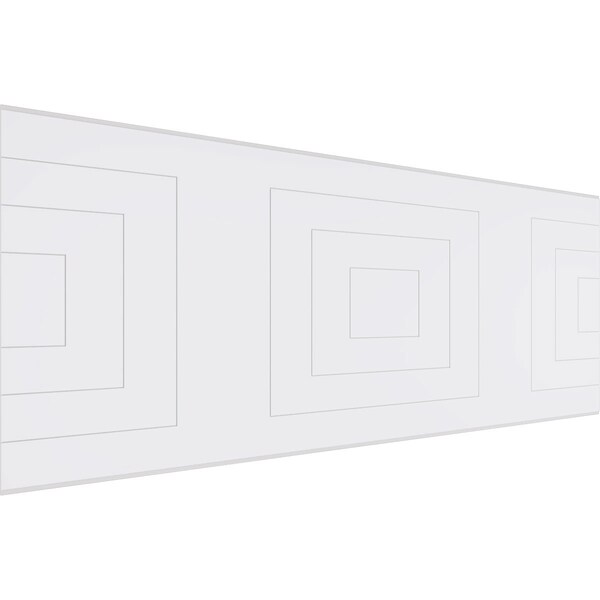 Ekena Millwork Set of Four Panels for 94 1/2"W x 36 1/4"H Mid Century Modern Fretwork Wainscot Wall Paneling - WPKP18X01X47MCM