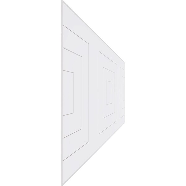 Ekena Millwork Set of Four Panels for 94 1/2"W x 36 1/4"H Mid Century Modern Fretwork Wainscot Wall Paneling - WPKP18X01X47MCM