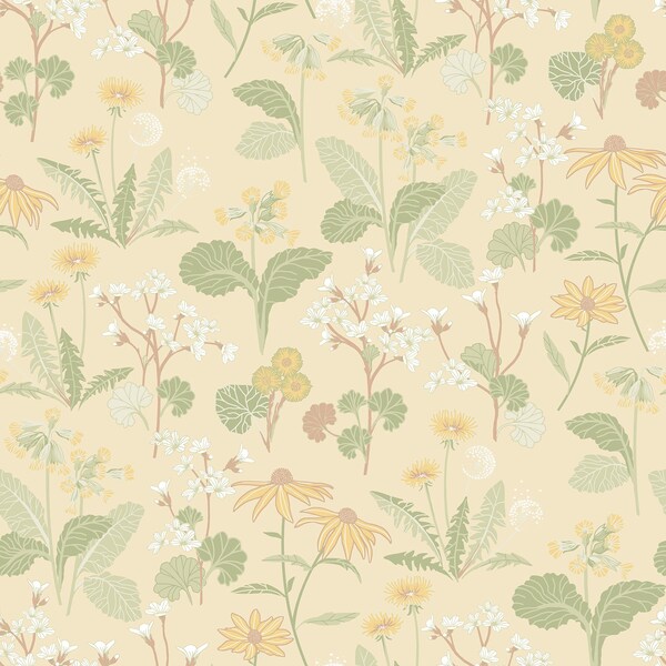 Manhattan Comfort Madison Magdalena Light Yellow Dandelion 33 ft L X 209 in W Wallpaper - BR4080-92135