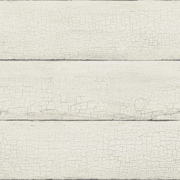Manhattan Comfort Gloucester Morgan White Distressed Wood 33 ft L X 205 in W Wallpaper - BR4072-70010