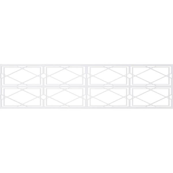Ekena Millwork Set of Four Panels for 94 1/2"W x 24 1/4"H Kiowa Fretwork Wainscot Wall Paneling - WPKP12X01X47KWA
