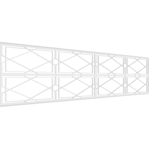 Ekena Millwork Set of Four Panels for 94 1/2"W x 24 1/4"H Kiowa Fretwork Wainscot Wall Paneling - WPKP12X01X47KWA