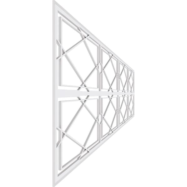 Ekena Millwork Set of Four Panels for 94 1/2"W x 24 1/4"H Kiowa Fretwork Wainscot Wall Paneling - WPKP12X01X47KWA
