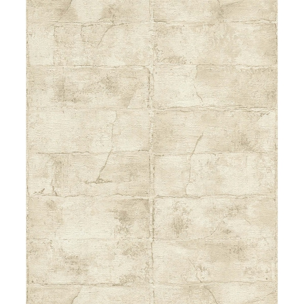 Manhattan Comfort Lansing Clay Bone Stone 33 ft L X 209 in W Wallpaper - BR4096-520132