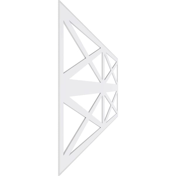 Ekena Millwork Set of Four Panels for 94 1/2"W x 36 1/4"H Farmhouse Fence Fretwork Wainscot Wall Paneling - WPKP18X01X47FHF