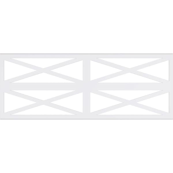 Ekena Millwork Set of Four Panels for 94 1/2"W x 36 1/4"H Farmhouse Fence Fretwork Wainscot Wall Paneling - WPKP18X01X47FHF