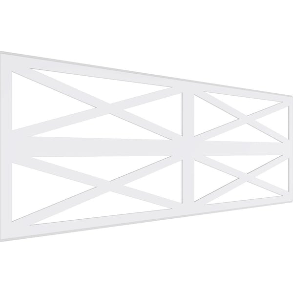 Ekena Millwork Set of Four Panels for 94 1/2"W x 36 1/4"H Farmhouse Fence Fretwork Wainscot Wall Paneling - WPKP18X01X47FHF