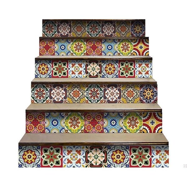 Homeroots 5 x 5 in. Mediterra Yellow Mosaic Peel & Stick Tiles - 400051