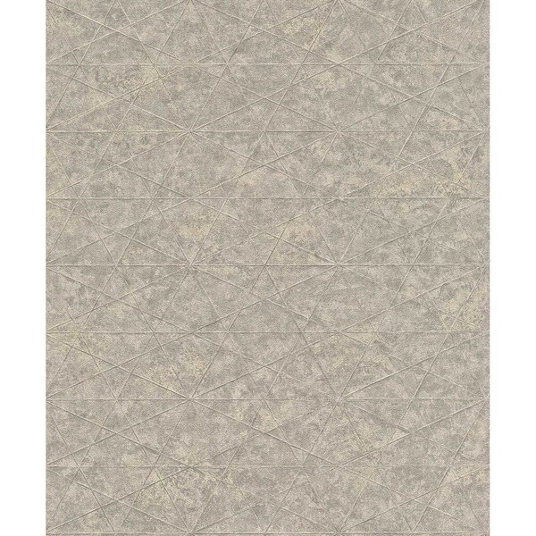 Manhattan Comfort Laval Seth Grey Triangle 33 ft L X 209 in W Wallpaper - BR4096-554342