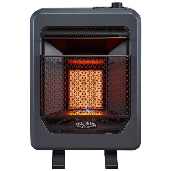 Bluegrass Living Natural Gas Vent Free Infrared Gas Space Heater With Base Feet - 10,  - B10TNIR-B