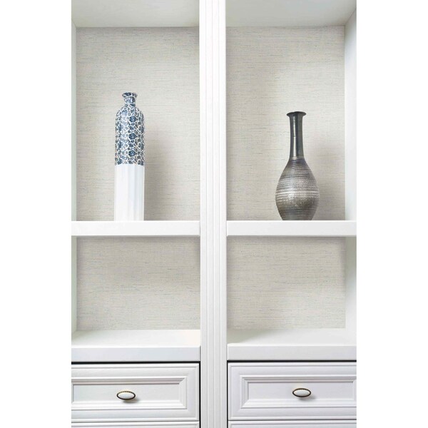 York Wallcoverings Essence White Metallic Wallpaper Sample - GL0512NSAM