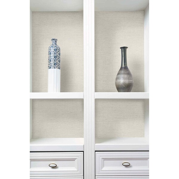 York Wallcoverings Essence White Metallic Wallpaper Sample - GL0512NSAM